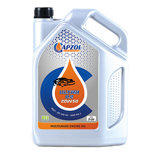 Ultra 0.2 20W50 3Ltr Multigrade Engine Oil - Application: Automobile Industries