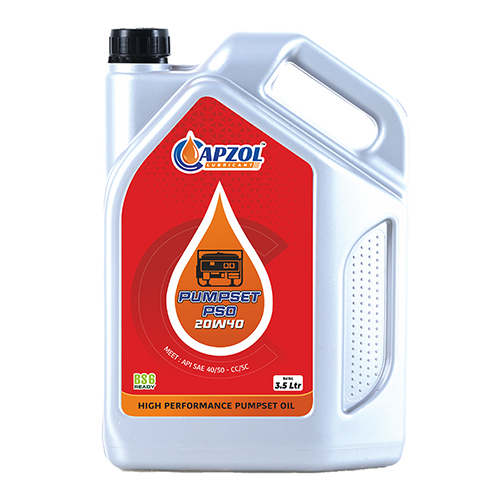 Pumpset Pso Sae-40 Api-Cc Is-13656:2002 - 3.5Ltr Engine Oil - Application: Automobile Industries