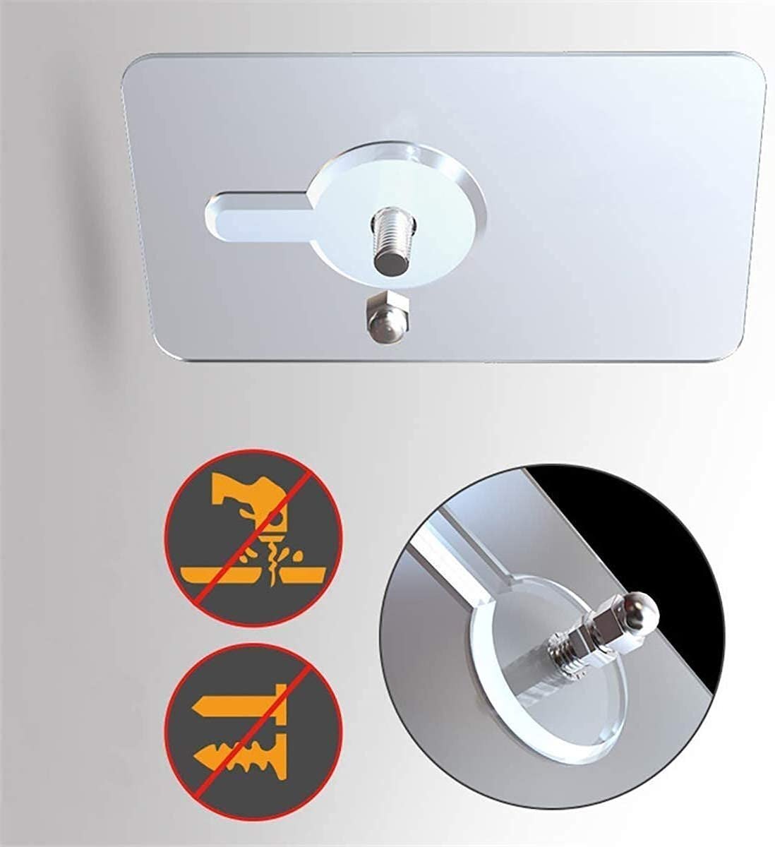 Mitsico Self Adhesive Wall Bolt Screw Sticker Hook, Water Proof Hook