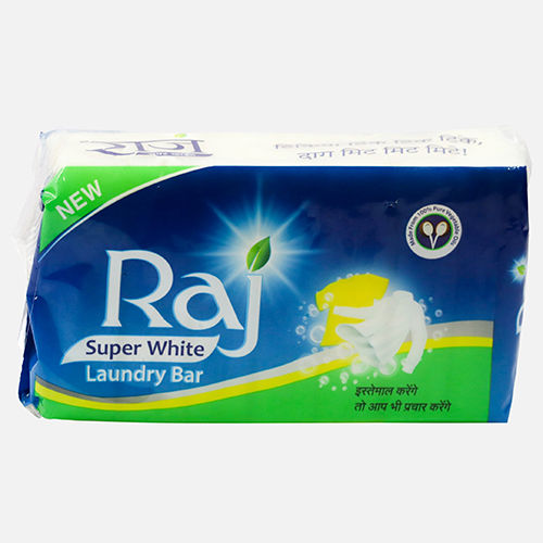 Raj Super White Laundry Bar Cake Soap - Detergent Use: Apparel