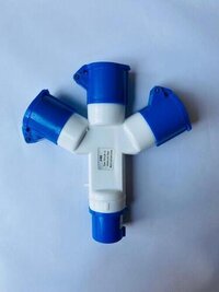 Industrial Plug Socket - Pvc Material, Blue Color | 1 Year Warranty, Ideal For Industrial Applications