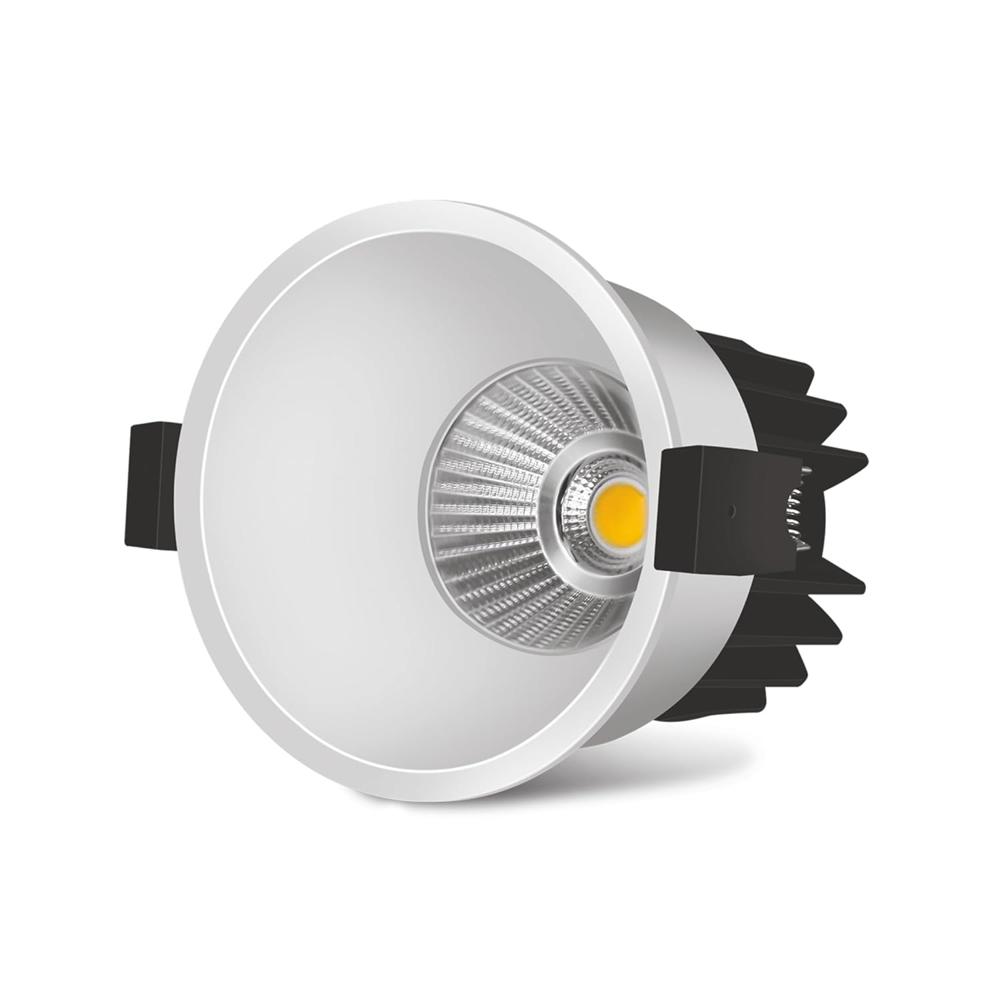 7 Watt Alpha Trimless COB | Warm White (2700K) | Aluminium PDC Heat Sink | Sharp Beam Angle with Reflector for Home, Office and Store Cabinet Display