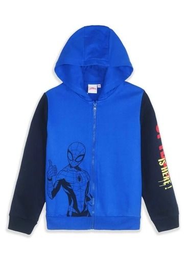 Spider-Man Boys Hooded Full Zipper Sweatshirt