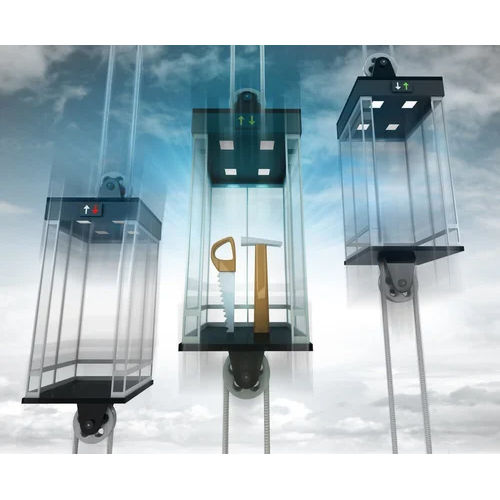 Passenger Capsule Elevator - Stainless Steel, Electric AC Drive | Repeated Door Closing Safety Device for Residential Use