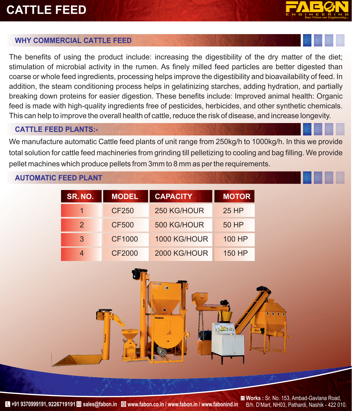 CATTLE FEED PELLET MACHINE 150-175 KG HOUR