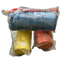 Garbage Bag Roll - High-quality Pvc, Embossed Surface, Varnished Finish | Easy To Handle, Assorted Colors For Home And Office Use