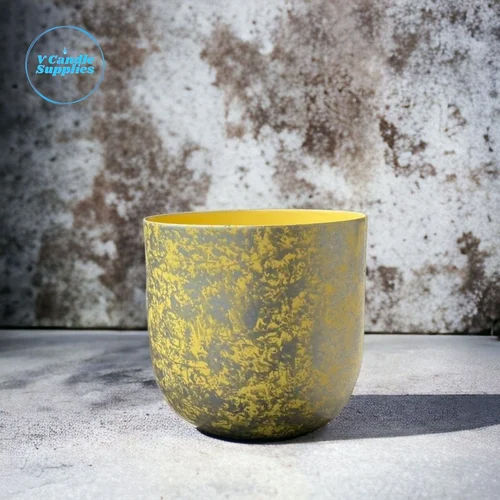 Luxury Metal Votive For Making Candle - Yellow - Finishing: Coated