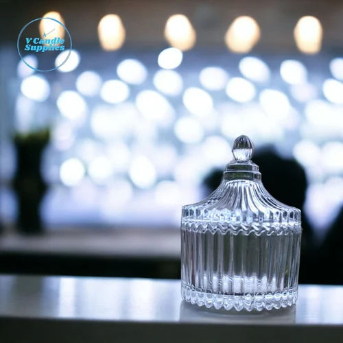 Transparent Luxury Mini Dome Crystal Candle Jar - Finishing: Polishing