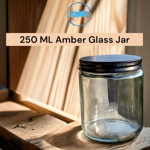 250 ML Amber Glass Jar With Steel Cap