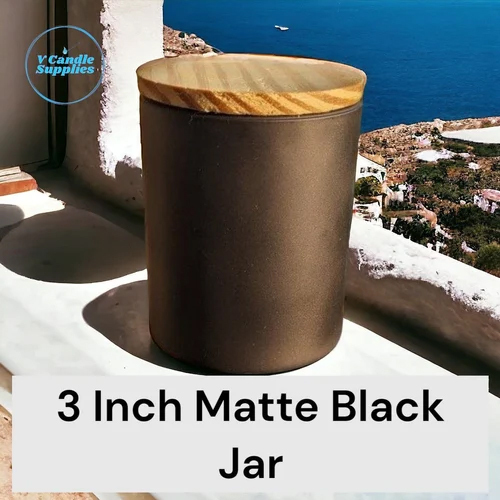 3 Inch Matte Black Jar