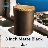 3 Inch Matte Black Jar - Crafted Ceramic, 3 Inches In Height, Matte Black Finish , Minimalist Design For Home Decoration And Storage