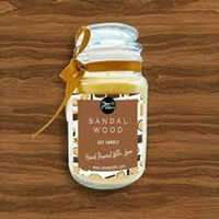 Sandalwood Soy Wax Cookie Jar Candle - Handmade Eco-friendly Natural Soy Wax, Smooth Coated Finish, Calming Aroma For Home Decoration