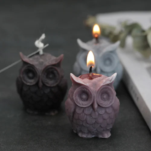 Mini Owl Silicone Mold For Making Candles