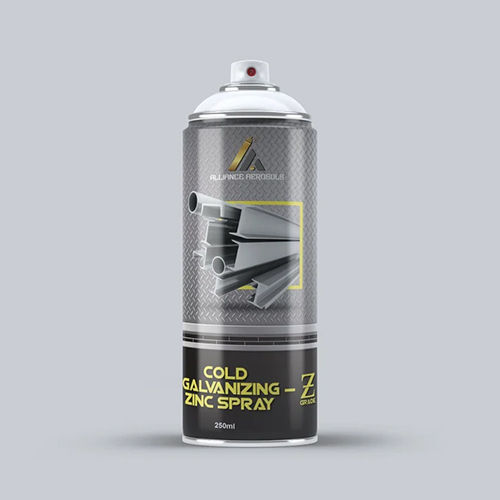 250 Ml Cold Zinc Galvanizing Aerosol Spray - Color: Black