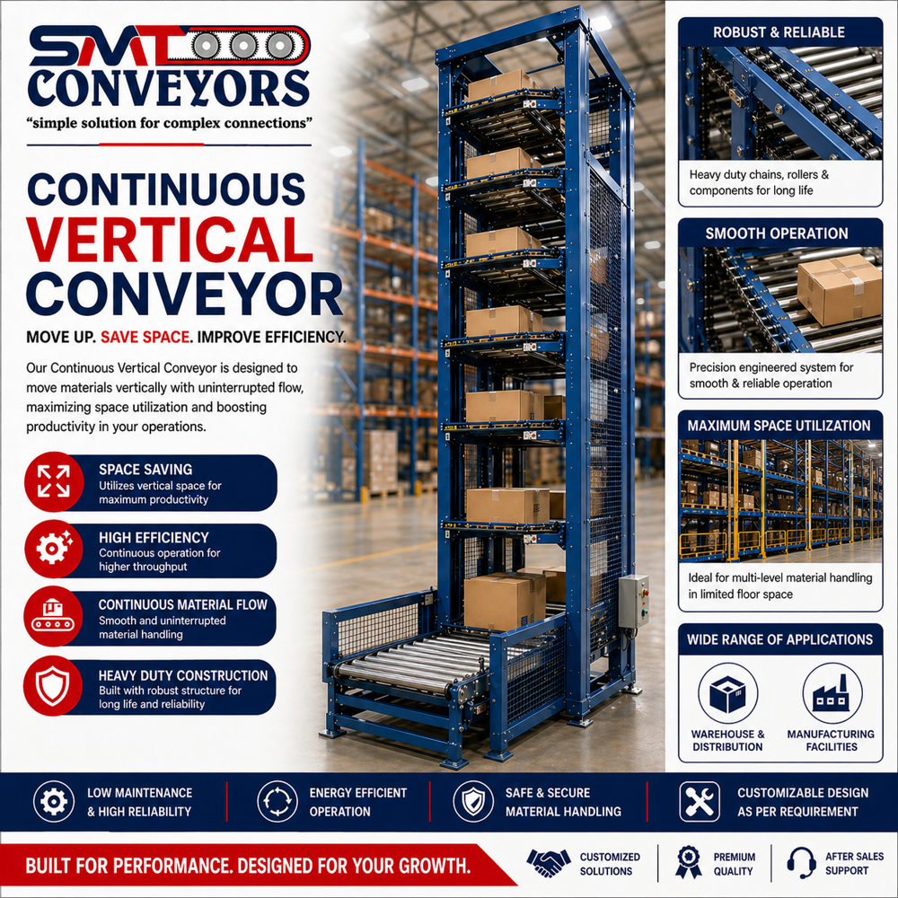 Continuous Vertical Conveyor - Color: Silver