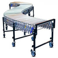 Motorized Flexible Expandable Conveyor - Color: Silver