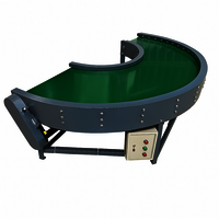 Curved Belt Conveyor - Color: Silver / Custom (on Request)