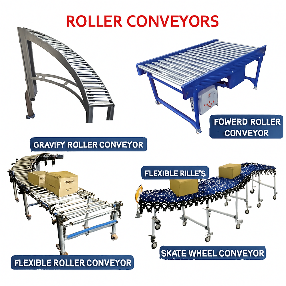 Roller Conveyor - Color: Silver
