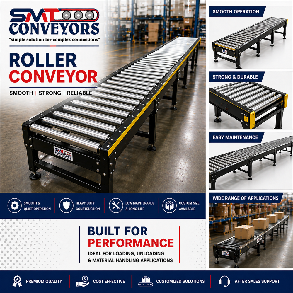 Roller Conveyor - Color: Silver