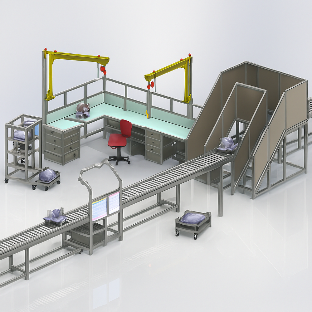 Modular Conveyor - Color: Silver