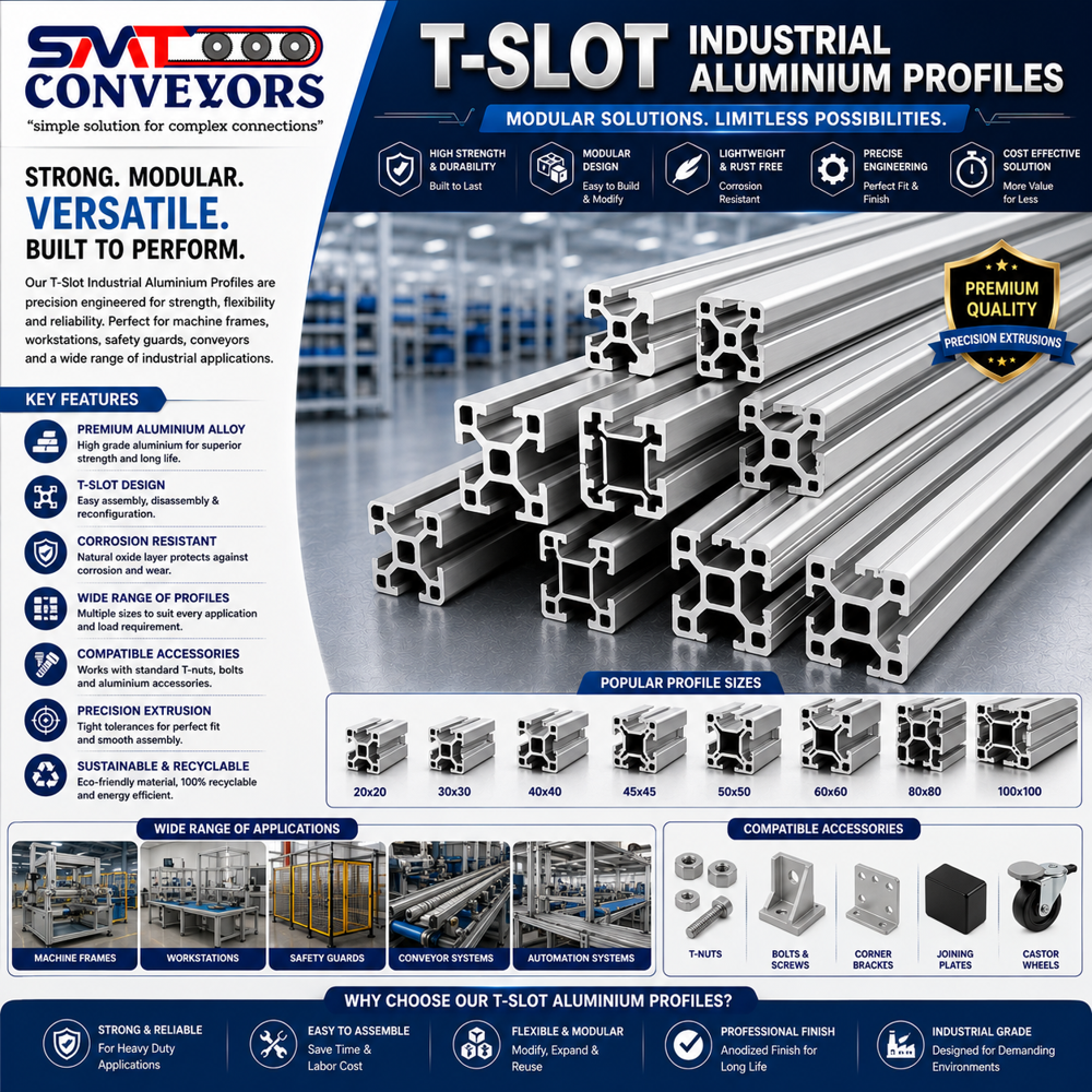 80X80 Mm Industrial Aluminium Profiles - Color: Silver