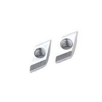 MS Rombus Nut - Mild Steel M2 Size, Silver Color | Durable Manual Operation with Polished Surface Finish for Industrial Usage