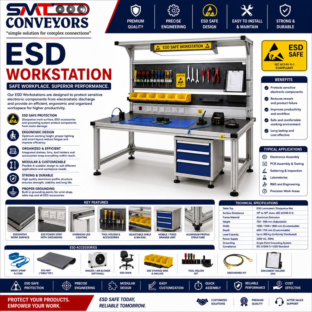 Esd Work Station - Color: White