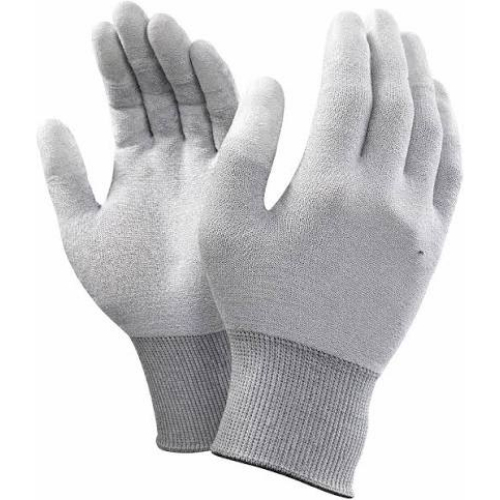 ESD Dotted Gloves - High-Quality Rubber, Medium Size, White Color | Excellent Grip for Surgical Instruments, ESD Protection, Warranty Included