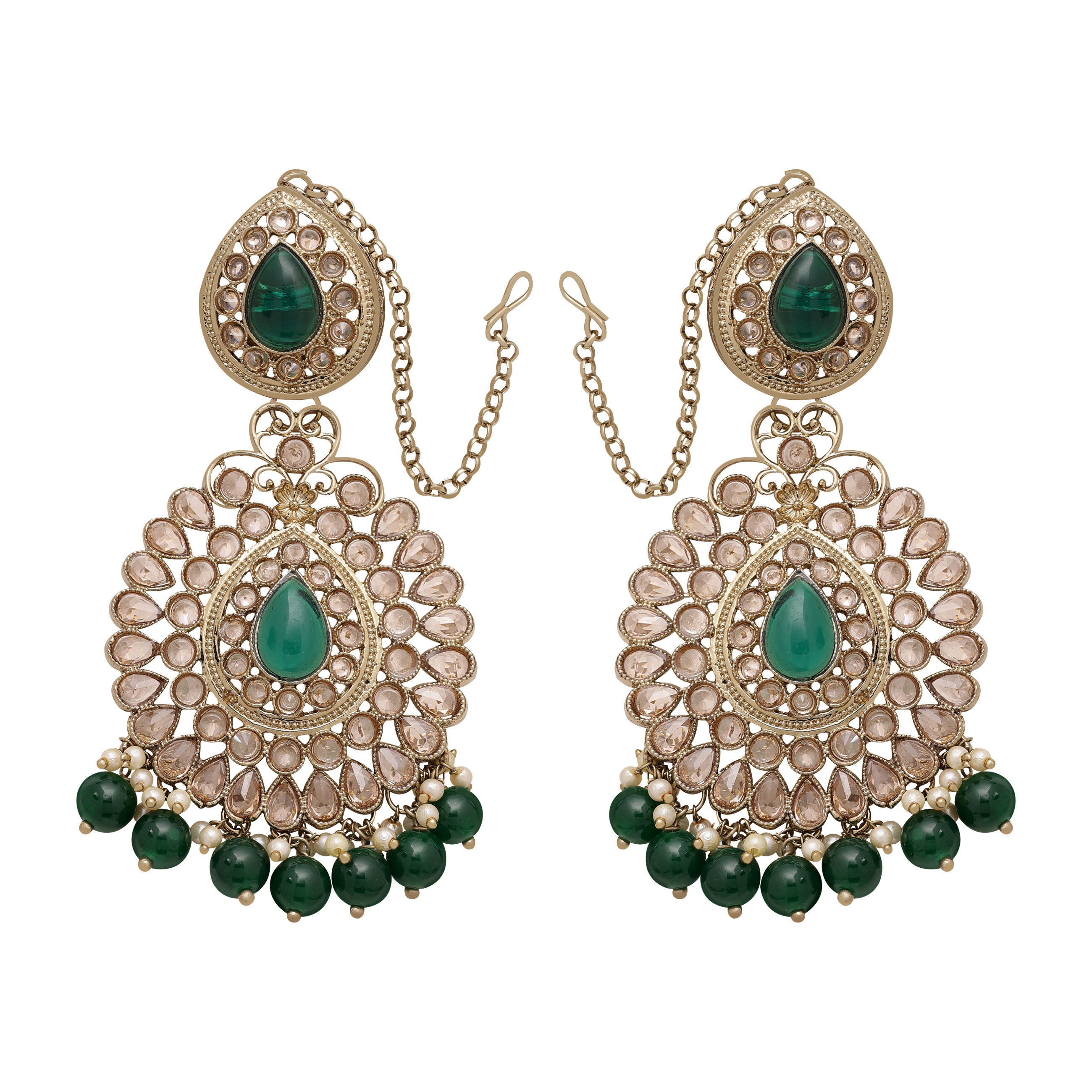 Reverse AD Maangtikka Set |AD Earring with Maangtikka| Bridal AD Jhumki Maangtikka| Traditional AD Jhumki Maangtikka