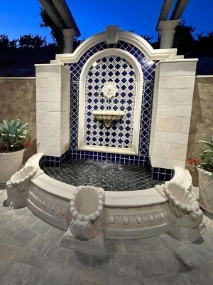 Outdoor wall Stone Fountain