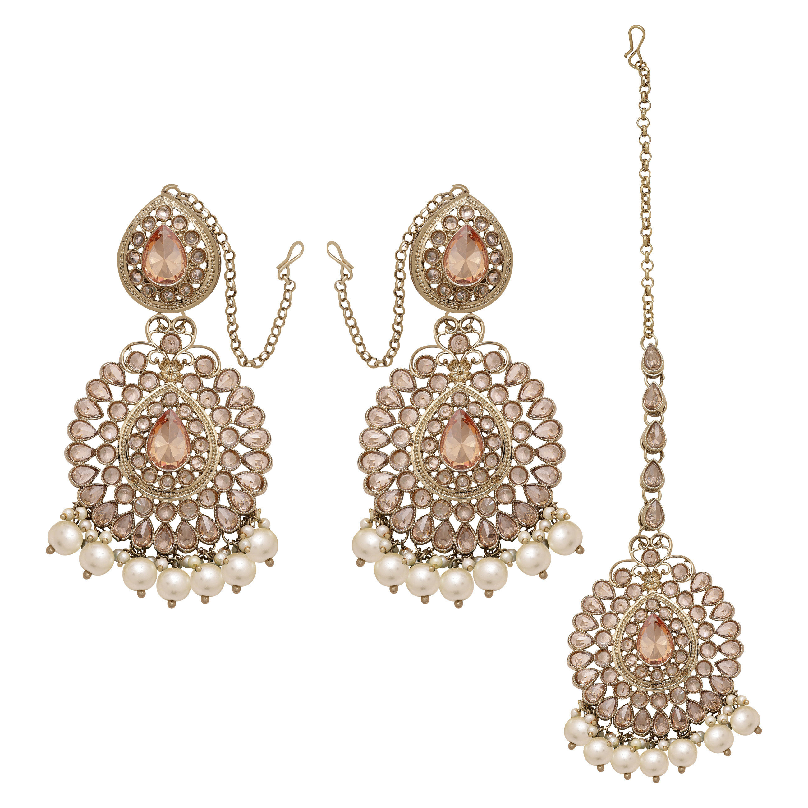 Reverse AD Maangtikka Set| AD Earring with Maangtikka| Bridal AD Jhumki Maangtikka| Traditional AD Jhumki Maangtikka