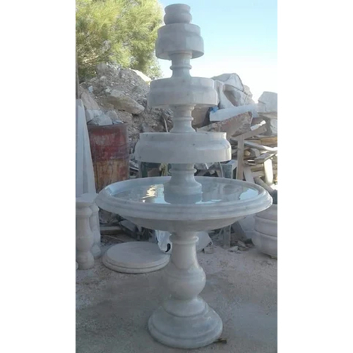 24x15 Inch White Marble Fountain