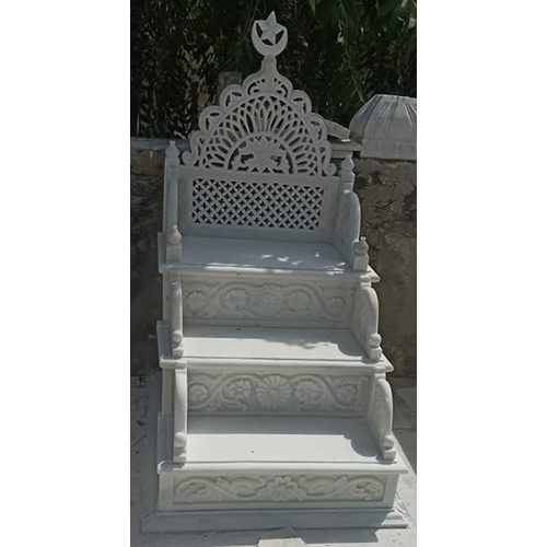 2 Feet White Marble Mimbar