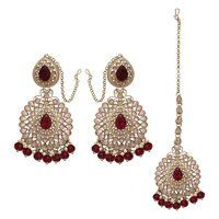 Reverse AD Maangtikka Set |AD Earring with Maangtikka| Bridal AD Jhumki Maangtikka| Traditional AD Jhumki Maangtikka .