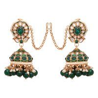 Kundan Earrings |Bridal Kundan Jhumki | Pearl Kundan Jhumki| Designer Kundan Jhumki |Meenakari Kundan Jhumki |Traditional Kundan Jhumki