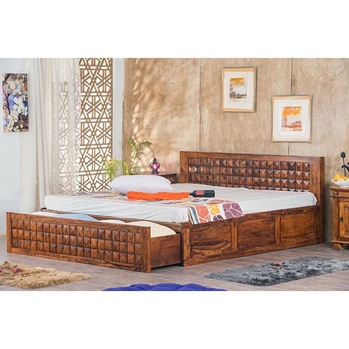 Teak Wood Bed - Color: Brown