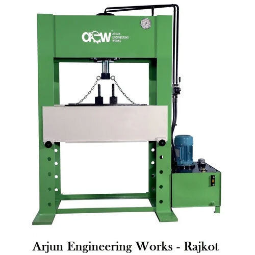 H Type Motorized Hydraulic Press - Color: Green