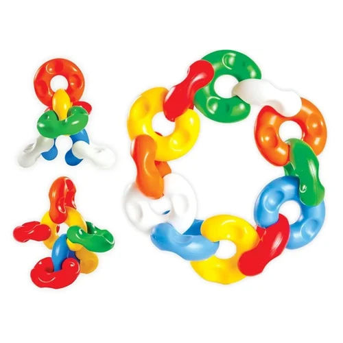 Plastic Multi Color Rainbow Chain Link Toys - Color: Different Available