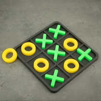 Plastic Tic Tac Toe Game - Durable Plastic, Customized Size , Educational Theme For Cognitive Skill Enhancement, Multiple Color Options