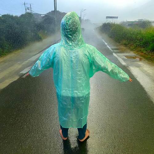 Green Rain Poncho