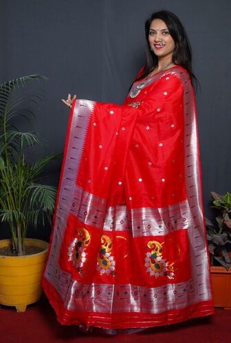 soft pure  silk paithani saree