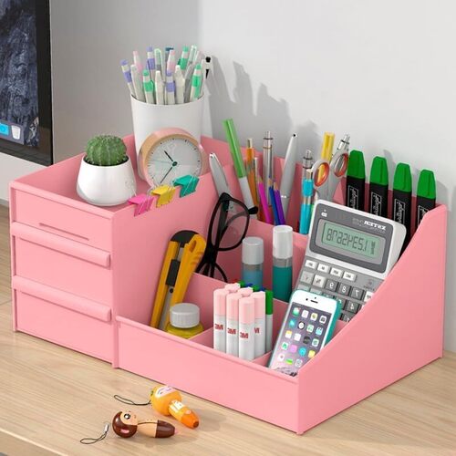 Mitsico Makeup Organizer for Women Stationary Cosmetic Storage Organizer Drawer Organizer Storage Boxer satile Cosmetic Organizer Box with Drawers and Vanity Brush Holder