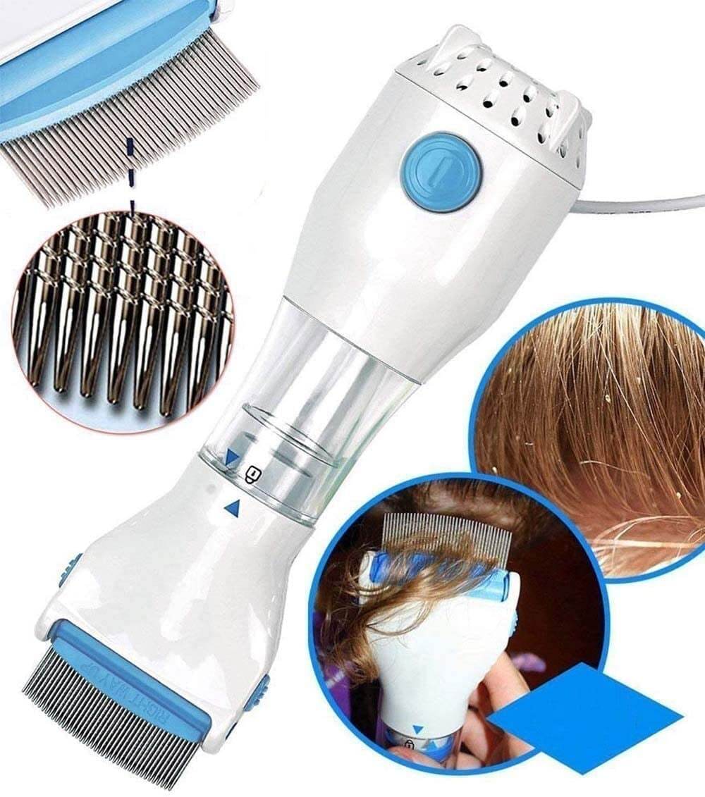 Mitsico 240V Electrical Head Lice Comb Lice Solution Chemical Free Kills Head Lice Capture Lice Removal Treatment Lice Combs and Vacuums Machine for lice removed from Head V-Comb