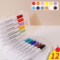 Mitsico 12 Pcs Acrylic Paint Marker Pens Acrylic Paint Glass, Wood, Fabric, Canvas, Mugs Set of 12 Colors