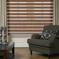 Zebra Blinds - Roman Style, Vertical Pattern Design In Various Colors | Foldable, Easily Assembled, Modern Plain Style Blinds