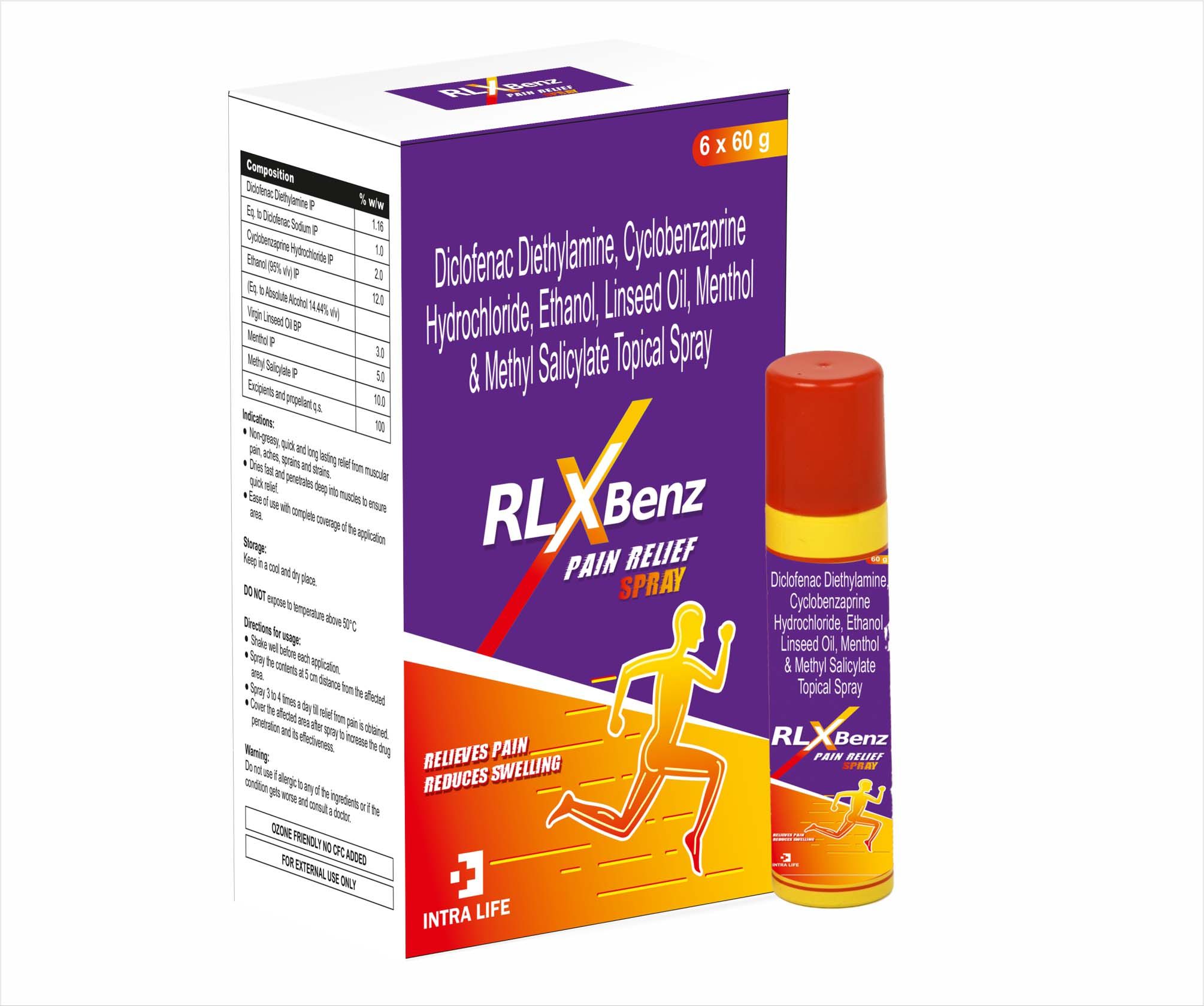 RLXBENZ PAIN RELIEF SPRAY