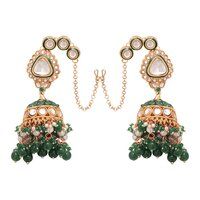 Kundan Earrings |Kundan Jhumki for Weddings |Kundan Jhumki with Pearls|  Traditional Kundan Jhumki |Meenakari Kundan Jhumki