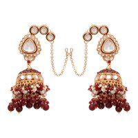 Kundan Earrings| Kundan Jhumki for Weddings| Kundan Jhumki with Pearls| Traditional Kundan Jhumki |Meenakari Kundan Jhumki