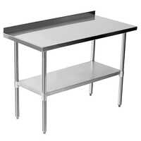 Stainless Steel Kitchen Table - 34x24 Inch , Sleek Silver Finish For Restaurants