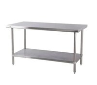 Stainless Steel Working Table - 34x24 Inch Rectangular Design | Sleek Silver Finish, Ideal For Hotel Kitchens